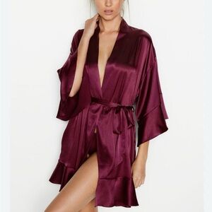 Victoria's Secret Satin Wine Robe
